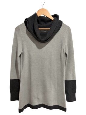 2/$40 French Connection Two-Tone Grey Long Sleeve Cowl Neck Sweater